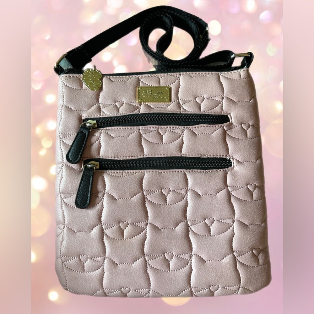 Betsey Johnson Luv Betsey Light Pink Quilted Cat Crossbody
